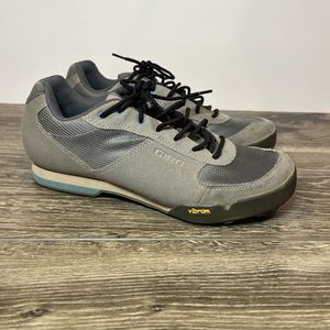 Giro Petra VR Cycling Shoes Women Size 9 Gray Blue MTB 2-Bolt SPD Vibram Bike